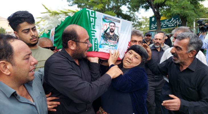 تشییع شهید «افشین فتحی» در بیجار